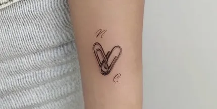 personalized paperclip tattoo personalized paperclip tattoo
