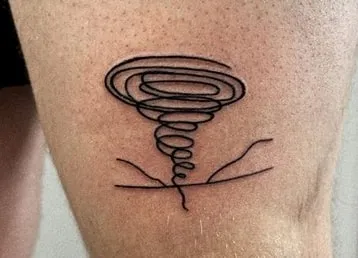 minimal tonado tattoo design