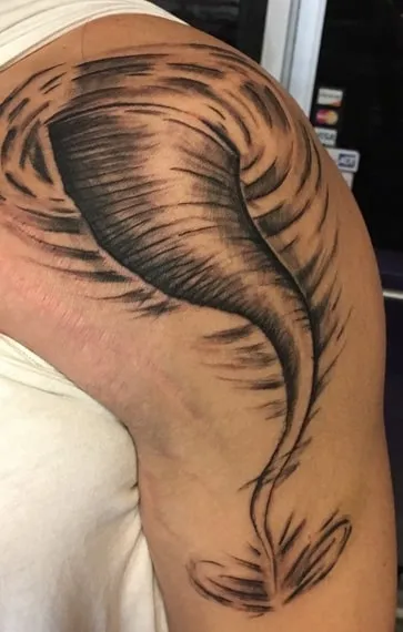 large tornado tattoo design