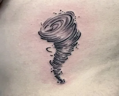 small tornado tattoo design