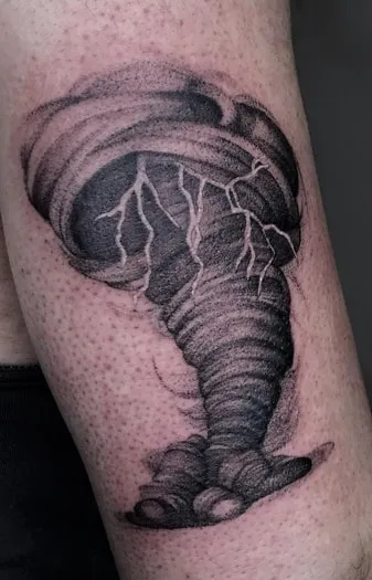lightning tornado tattoo design