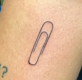 simple paperclip tattoo simple paperclip tattoo