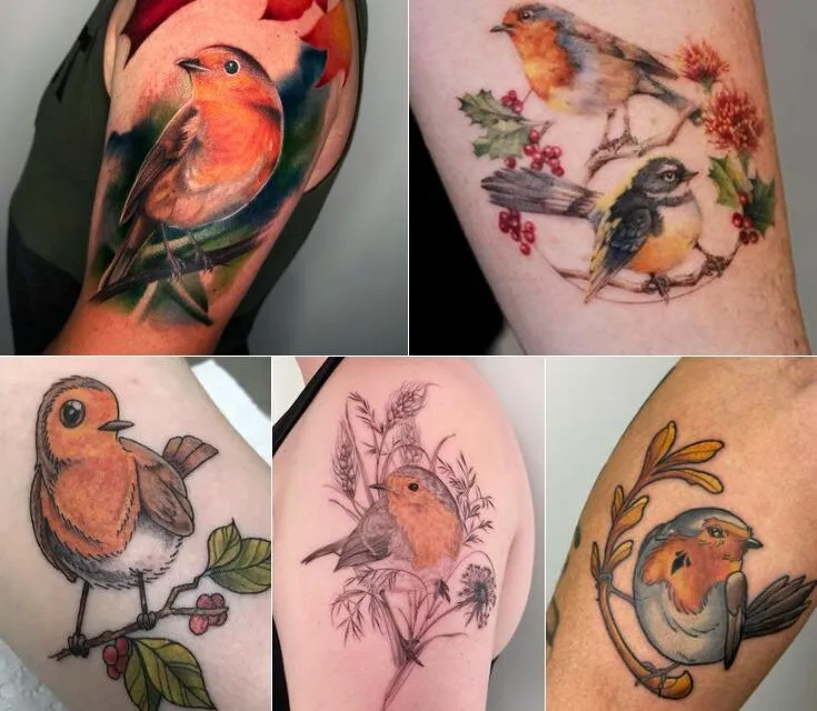 10+ Design Ideas for a Tattoo of a Robin | Symbolism, Placement Ideas & More.