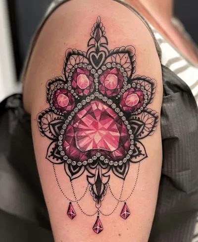 red diamond tattoo design