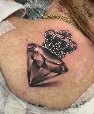 back diamond tattoo design