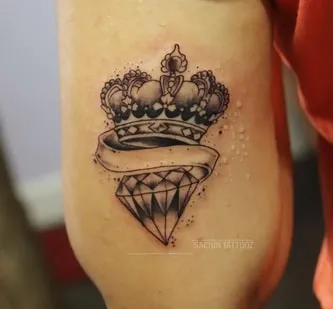 broken diamond tattoo design