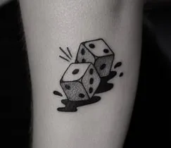 dice tattoo design 1 black dice tattoo design