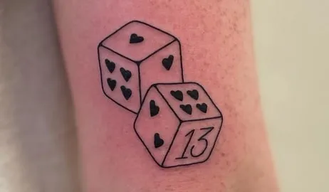 dice tattoo design 7 two dice tattoo design