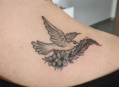 olive dove tattoo design