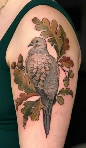 color dove tattoo design