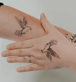 couple dove tattoo design