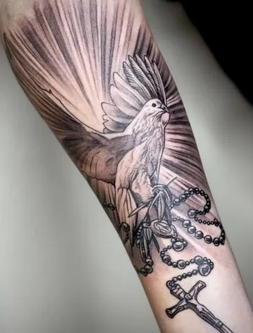 christian dove tattoo design