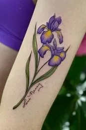 iris tattoo idea 5 lavender iris tattoo idea