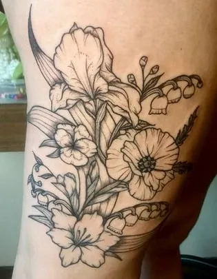 iris tattoo idea 6 black lines iris tattoo idea