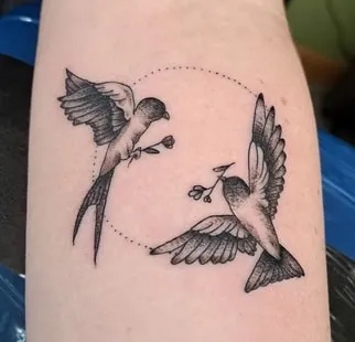 pair of sparrows tattoo