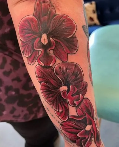 placement ideas for an orchid tattoo