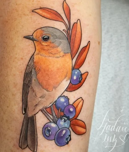 easy robin tattoo design