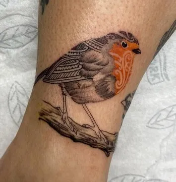 red robin tattoo design