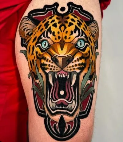 abstract tiger tattoo design