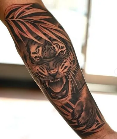 canopy tiger tattoo design