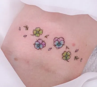 watercolor four leaf clover tattoo design 3 watercolor four leaf clover tattoo design