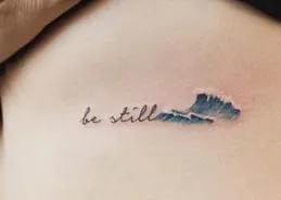 quotes wave tattoo design