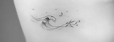 simple wave tattoo design