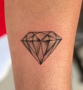 minimal diamond tattoo design