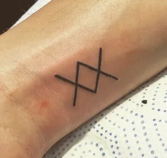Inguz Rune Tattoo Design