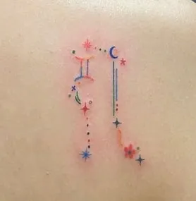 gemini constellation tattoo design