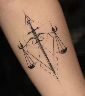 libra tattoo design