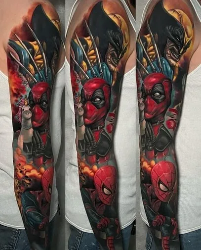 marvel tattoo design 5 sleeve marvel tattoo design